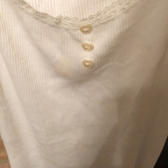 White lace trim ribbon tank top - Picture 5 of 5